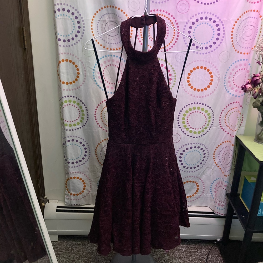 Maroon Lace dress
